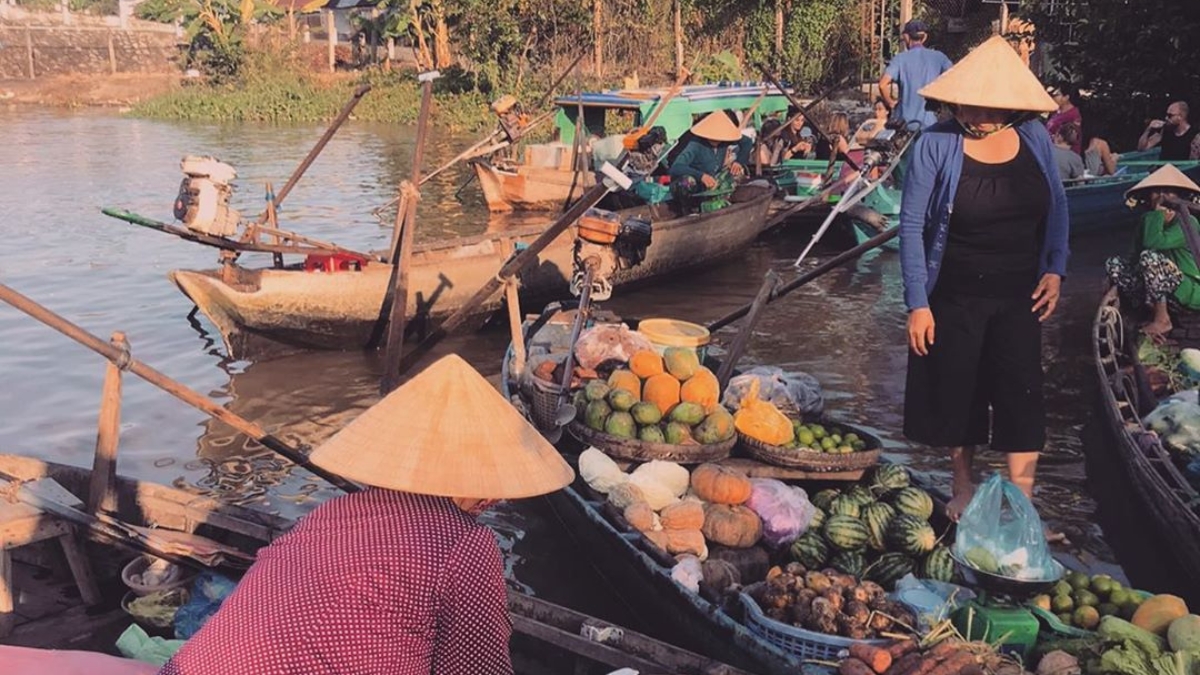 Cai Rang is the most famous floating market in Vietnam