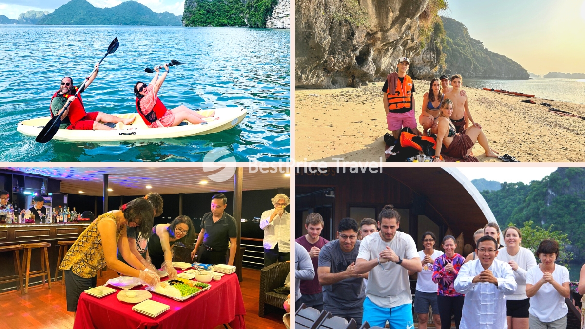 Join numerous fun activities in Halong Bay