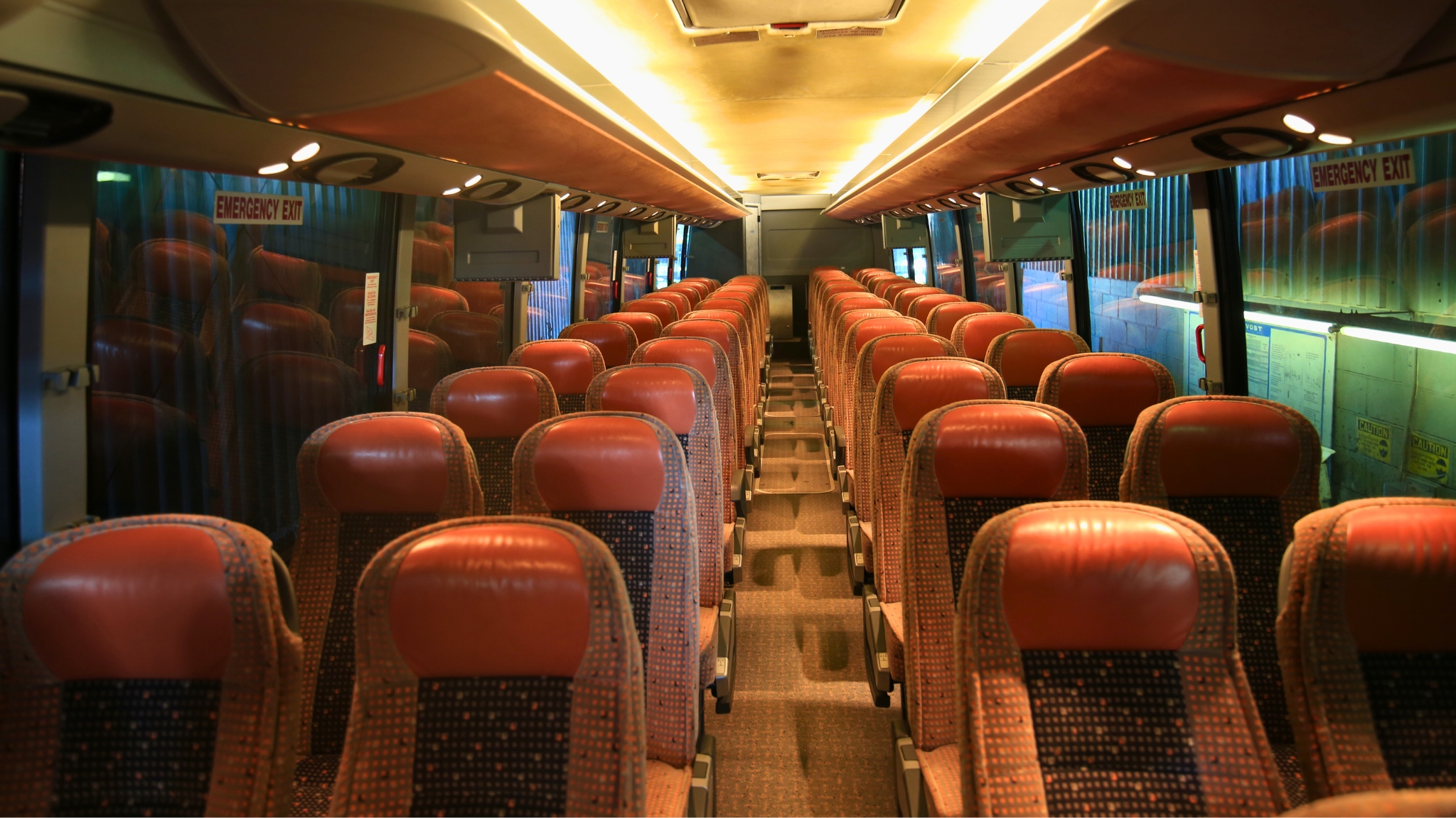 Inside A Limousine Bus