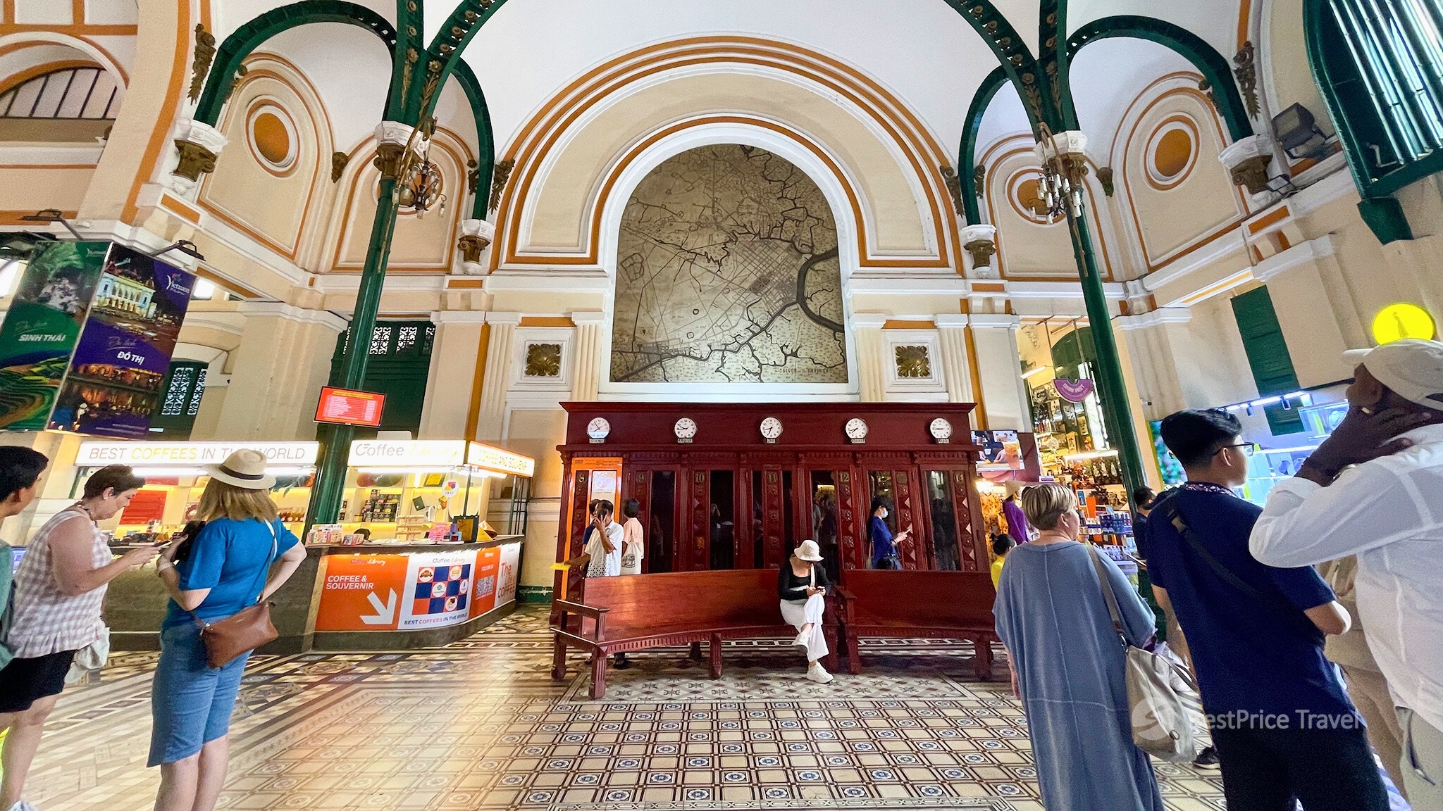 Stunning French Colonial Architecture Inside Saigon Post Office