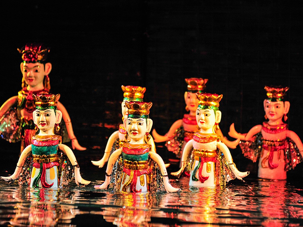 Watch a performance at Thang Long Puppet Theater