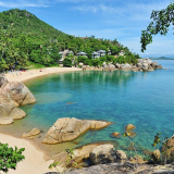 Sunbathe Swim Beach In Koh Samui