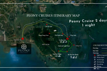 Peony Cruise 2 Days 1 Night Maps