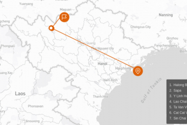 A Glimpse Of Halong & Sapa 3 Days Route Map