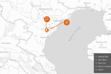 Discover Halong Bay & Ninh Binh 2 Days Route Map
