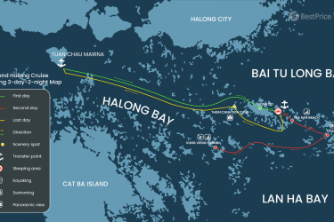 Legend Halong Private Bai Tu Long Bay Cruise Map
