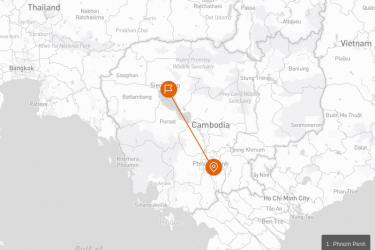 Cambodia Wellness Retreats 7 days Route Map