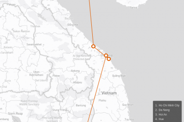 Essential Vietnam Cultural & Historical 12 days Route Map