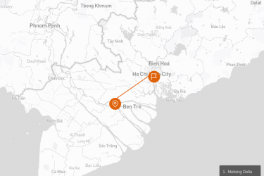 Explore Rural Villages of Mekong Delta on Vespa Route Map