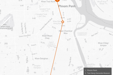 Half day Phnom Penh Tours - Killing Field Route Map
