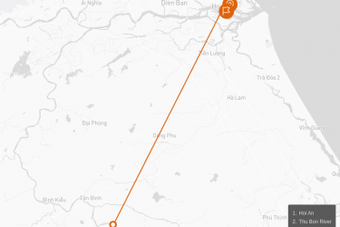 Hoi An Motorbike Street Food Tour Half Day Route Map