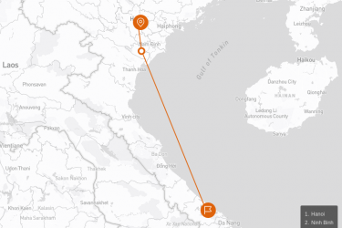 Old Capitals of Vietnam 5 days Route Map