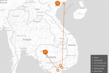 Vietnam And Cambodia At A Glance 9 Days Route Map