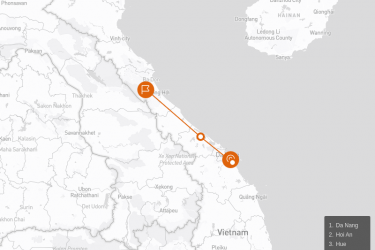 Vietnam Heritage Sites 9 days - Private Tour Route Map