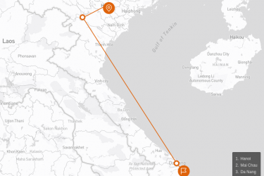 Vietnam Luxury Wellness Retreat Escape 8 days Route Map