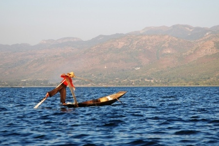 Inle Lake Burma Fisherman