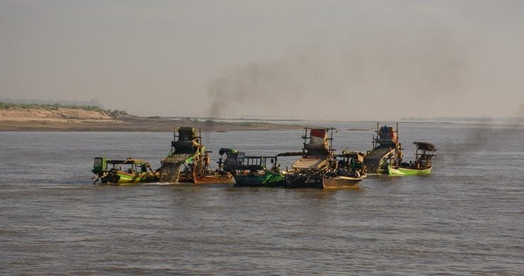 Hard At Work On The Irrawaddy River