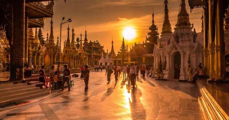 Sunset At Shwedagon Pagoda