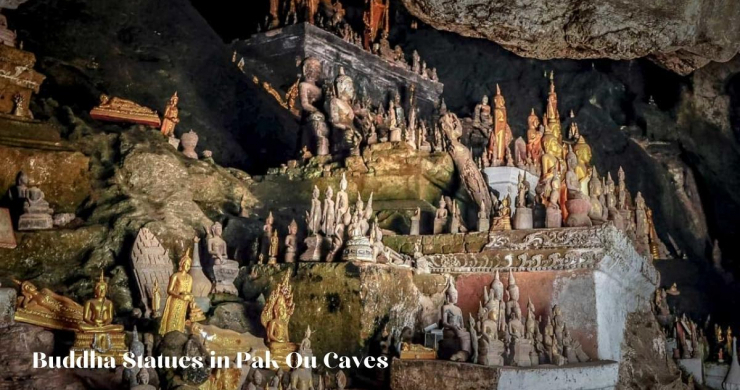 Thousands Of Buddha Statues In Pak Ou Caves