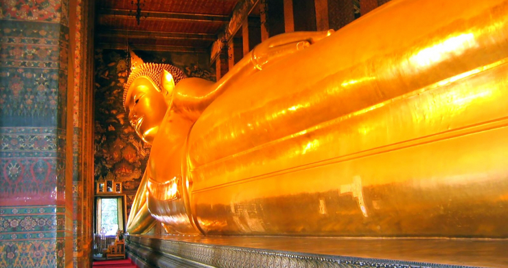 Golden Buddha In Lion Sleep Position