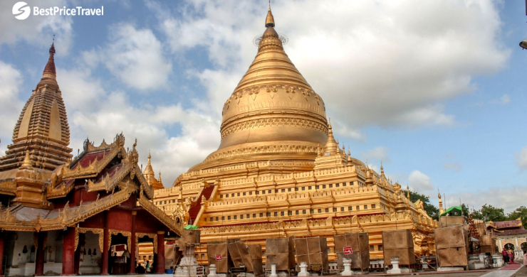 Day 2 Shwezigon Pagoda, One Of Bagan's Most Famous Pagodas