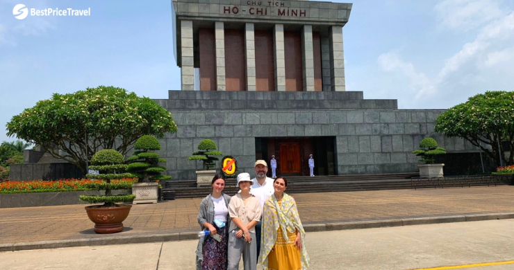 Ho Chi Minh Mausoleum As Well As His Modest Residence On Stilts