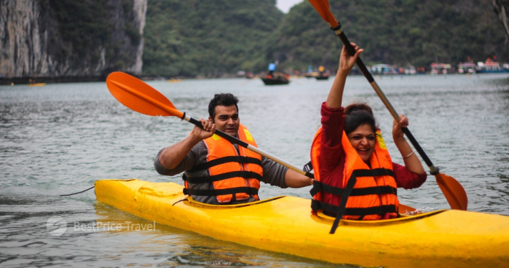 Day 10 Go Kayaking To Discover Halong Bay Caves