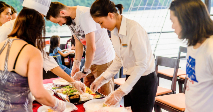Enjoy A Vietnamese Cooking Class Onboard To Make Spring Rolls