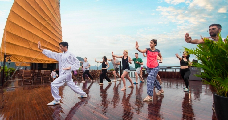 Day 9 Enjoy Halong Bay And Taking A Tai Chi Class On The Cruise