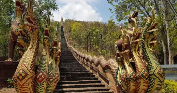 Mythical Naga Serpent Staircase
