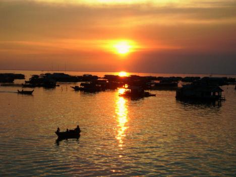 Sun Set at Tonle Sap Lake