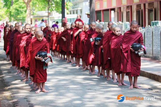 Monks Collectin Their Alms