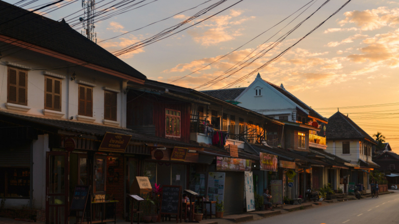 Sunset Time In The Old Heritage Town