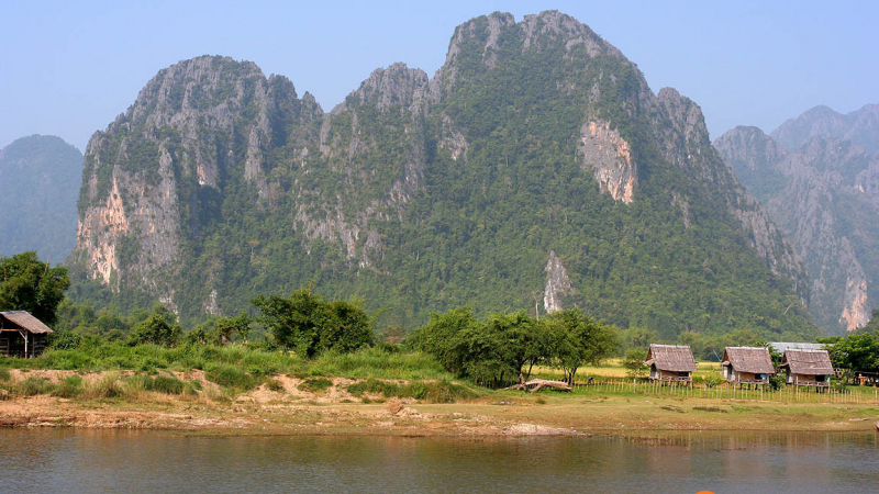 Nam Song River Vang Vieng Laos