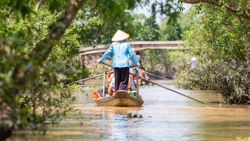 Enjoy A Tranquil Boat Ride On Mekong Delta