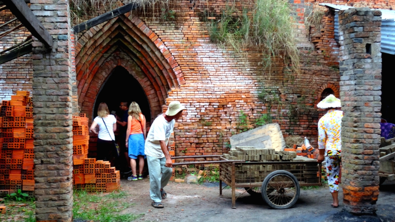 Day 7 Tourists Visiting Brick Factory In Ben Tre Province