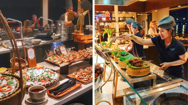 Taste Some Wonderful Food And Drinks At The Buffet Stations