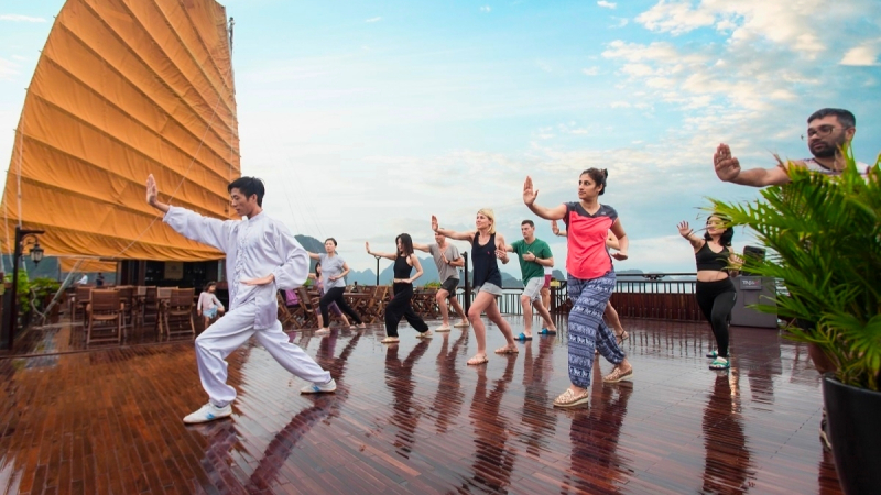 Day 9 Enjoy Halong Bay And Taking A Tai Chi Class On The Cruise