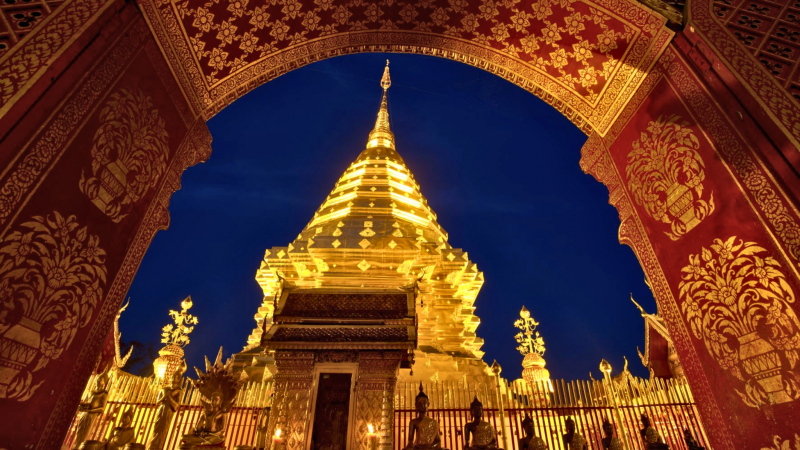 Day 4 The Wat Phra That Doi Suthep At Night