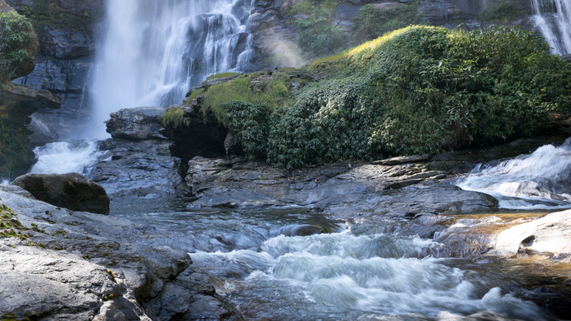 Scenic Sight In Vachiratharn Waterfall