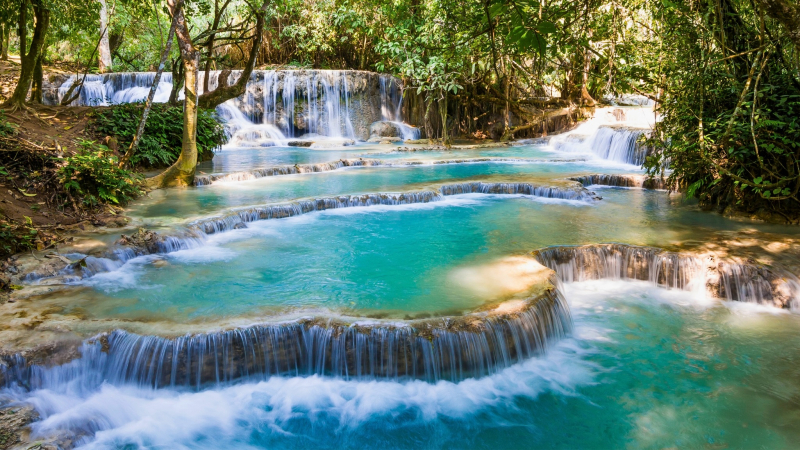 Breathtaking Kuang Si Waterfalls