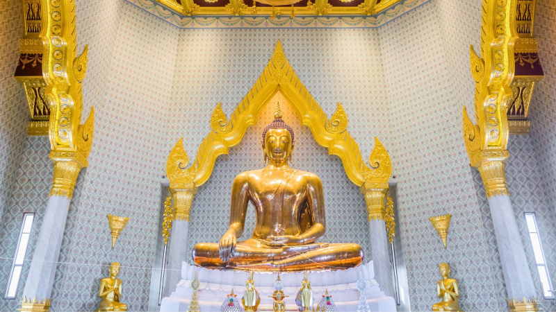 Golden Buddha In Wat Traimit