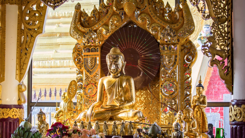 Golden Buddha Inside Kuthodaw Pagoda