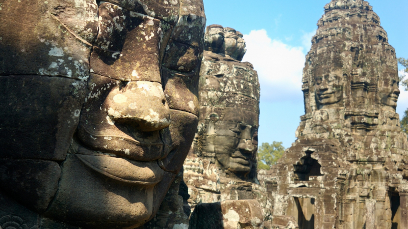 Ancient Images In Angkor Thom