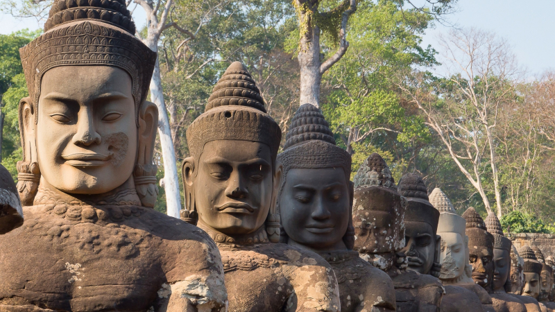 Stone Images In Angkor Wat