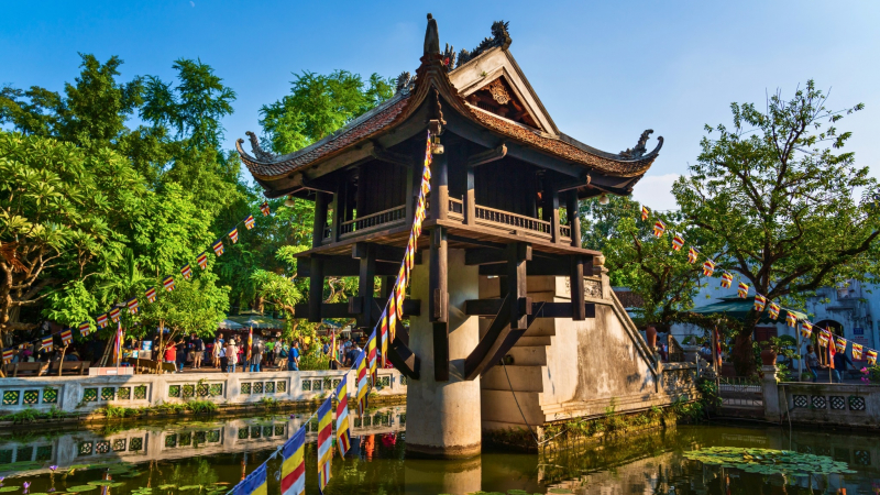 Unique Architecture Of One Pillar Pagoda