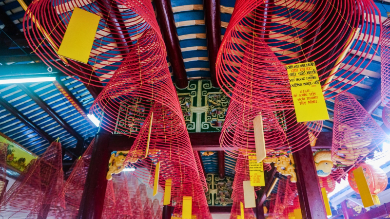 Spiral Incense In Fujian Assembly Hall Of Chinese