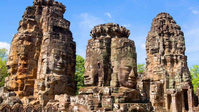 Bayon Temple The Symbolic Center Of The Khmer Empire Dedicated To Buddha