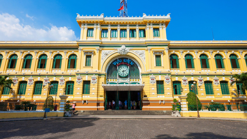 Day 2 The Colorful Architecture Of Saigon Central Post Office