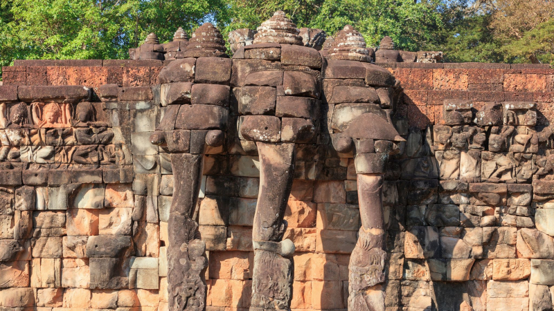 Day 2 The Terrace Of The Elephants Is One Of The Many Constructions Of The Khmer Empire